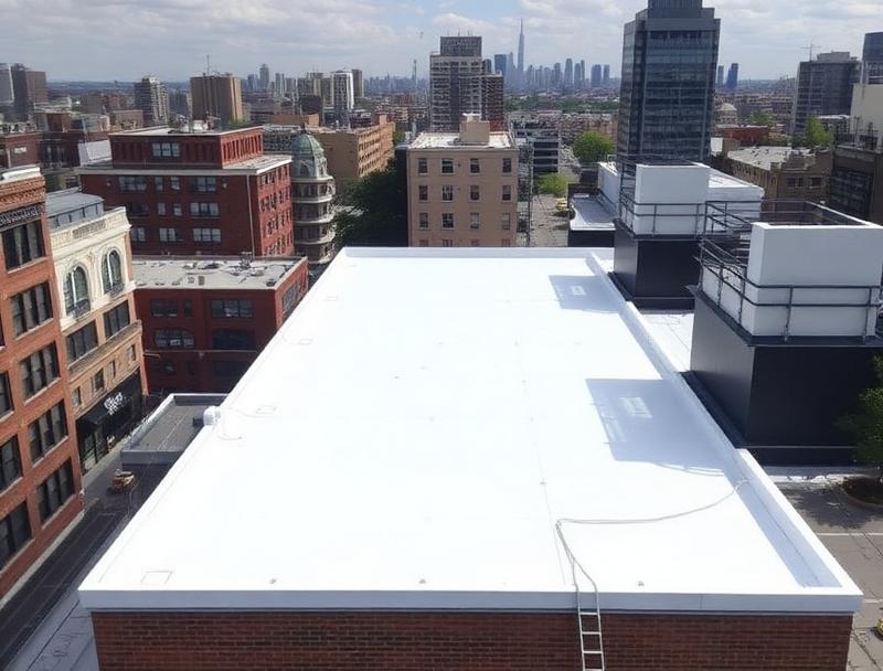 Flat Roof TPO Installation - After
